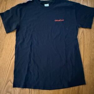 Gildan Black Tee with Red Oracle Logo